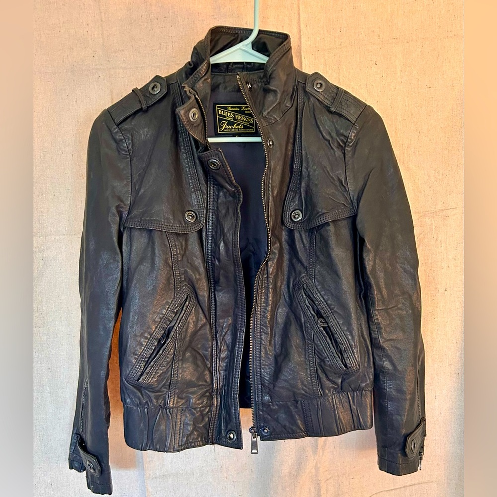 Blues Heroes leather jacket